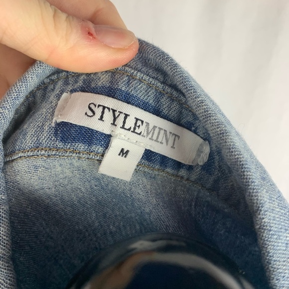 Stylemint distressed jean shirt - Picture 7 of 7